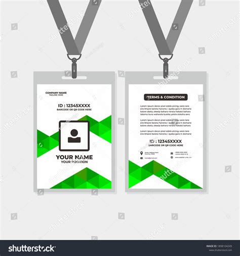 Design Template Id Card Name Tag Stock Vector (Royalty Free) 1898104249 ...