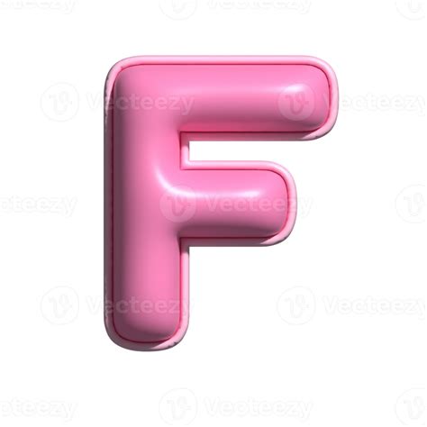 Letter F Pink Alphabet Glossy 22286317 Png