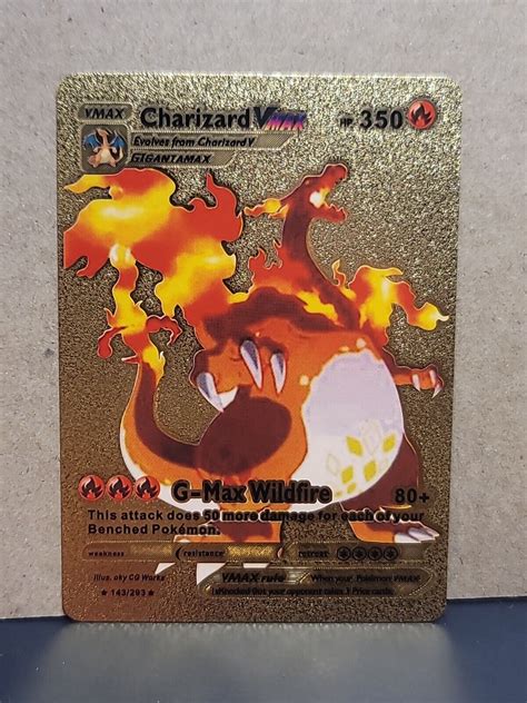 Mavin Charizard VMAX G Max Wildfire Gold Foil Fan Art