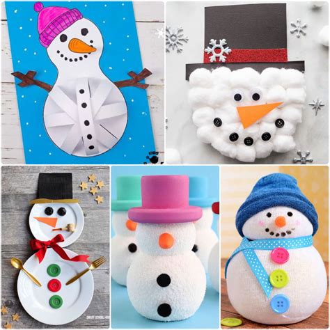 30 Easy Snowman Crafts and Ideas for Kids and Adults