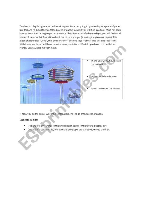 prediction game - ESL worksheet by deborapaolillo