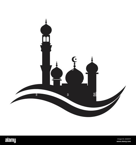 Mosque Icon Vector Illustration Design Template Mosque Icon Symbol