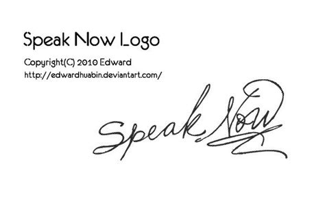 20100819 Speak Now Logo by EdwardHuaBin on DeviantArt