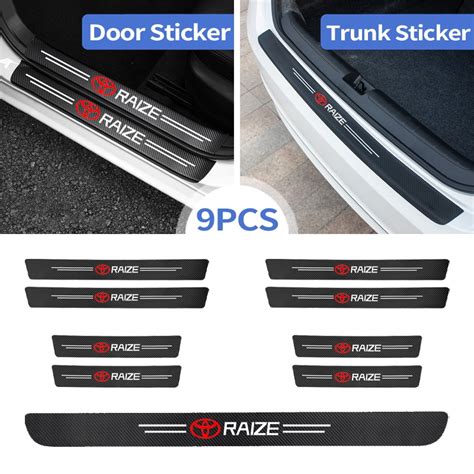 Toyota Raize Carbon Fiber Car Door Sticker Protector Auto Threshold