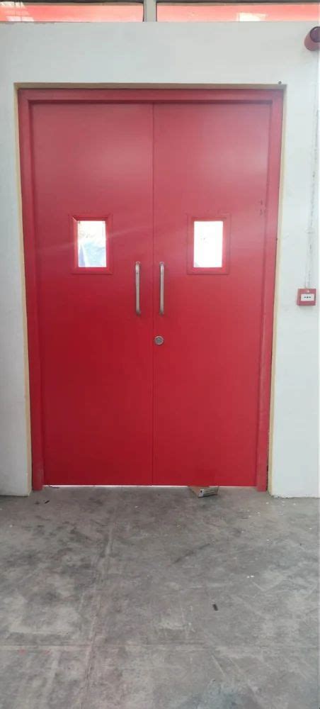 Double Door Stainless Steel Fire Rated Doors Shakti Hormann Color