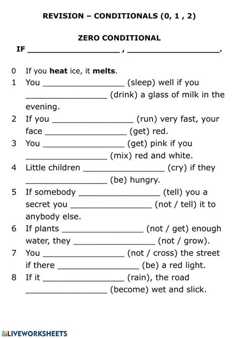 0 1 2 Conditional Liveworksheets Huesteaching