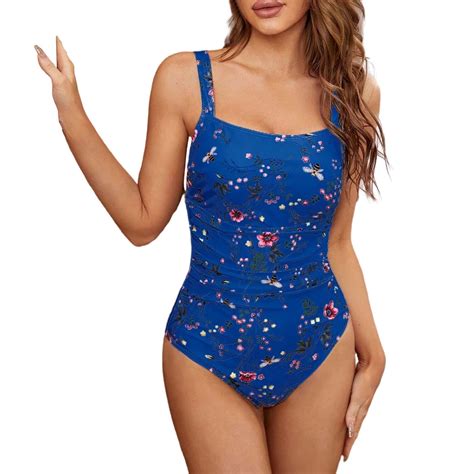 Loasebue Women S Sexy Floral Printing Swimsuit Slimming High Cut Bathing Suit Bikini Swimwear