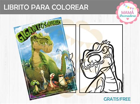 Mamá Decoradora Librito para colorear gratis de Gigantosaurus