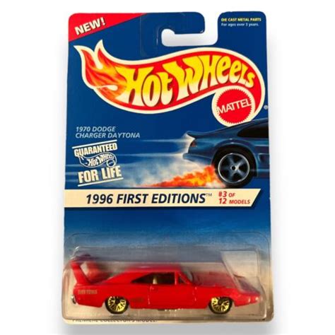 1996 Hot Wheels 382 First Editions 3 12 1970 DODGE CHARGER DAYTONA Red