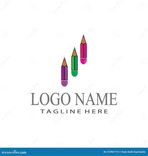 Pencil Logo Template Vector Symbol Design Stock Vector Illustration