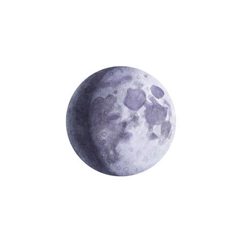 Fase Da Lua Em Aquarela Gibbous Isolado No Fundo Branco Foto Premium