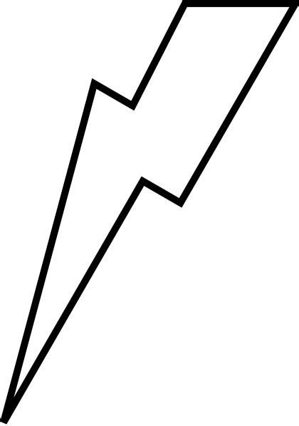 Lightning Bolt Outline - Cliparts.co