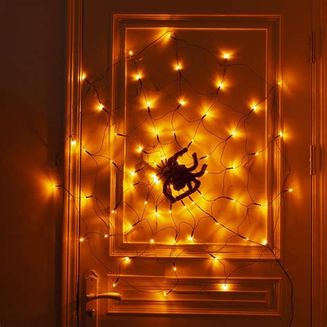 Eambrite Halloween Spider Web Lights With Plush Spider Spooky Indoor