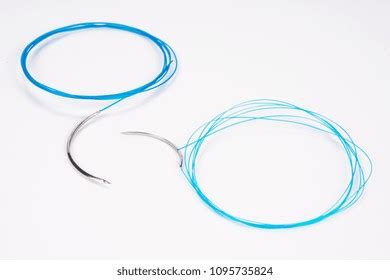 Colorful Surgical Nylon Monofilament Suture Curved Stock Photo ...