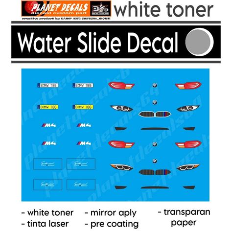 Jual Decal Lampu Hot Wheels Bmw M White Toner Shopee Indonesia