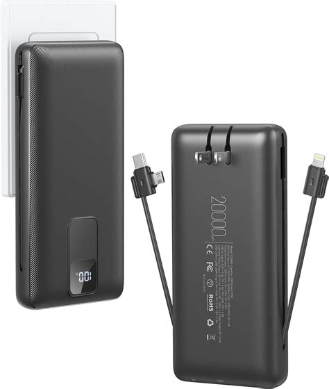 DUPWAY Power Bank Ca Enchufe 20000mah 22 5w Carga Rápida con 2 Cable