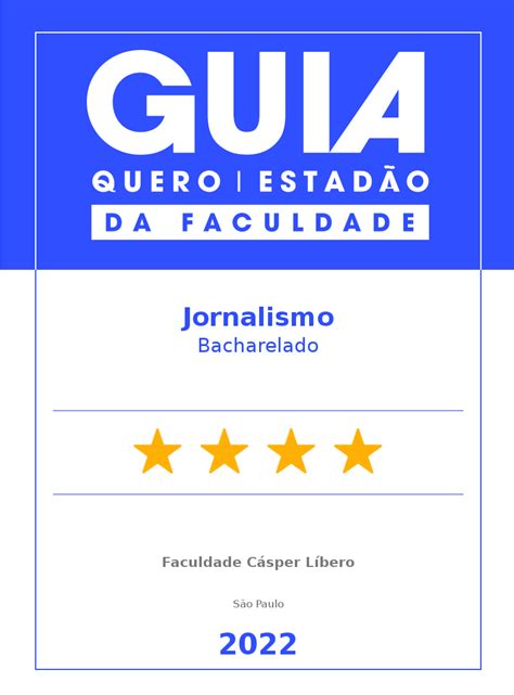 Cásper Líbero no Guia Quero Estadão da Faculdade Faculdade Cásper Líbero