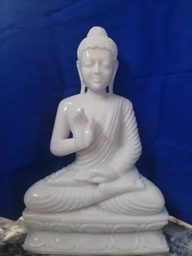 Whity Handmade Marble Buddha Statue Sizedimension 24inch At Rs 35000