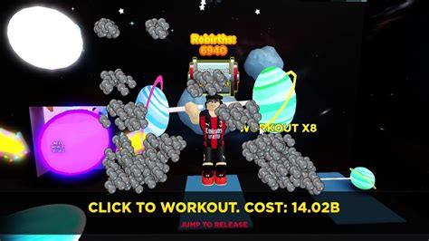 20 Million Strength At Space Area Only On Strongman Simulator Roblox