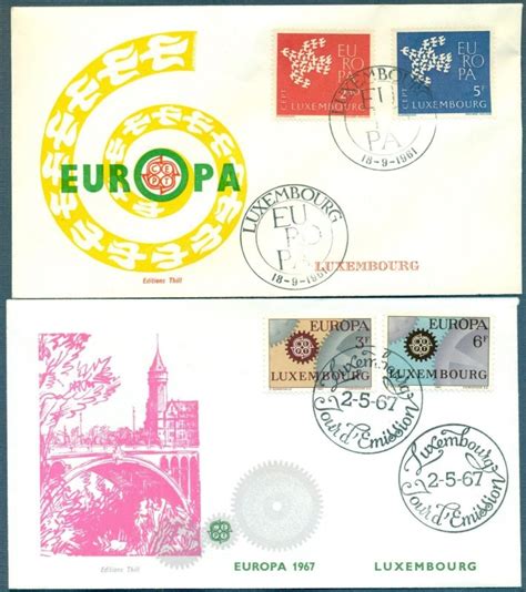 LUXEMBOURG 1961 1967 1984 2001 4 Different EUROPA FDCs Europe