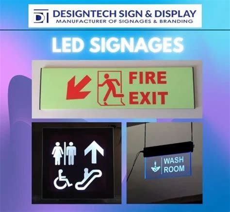 Metal Rectangular Led Direction Sign Boards For Indoor At Rs 3000 Sq