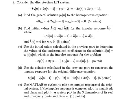 Solved 2 Consider The Discrete Time Lti System