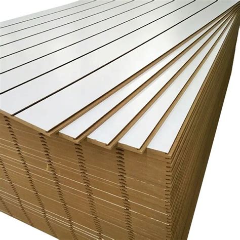 X X Mm Mdf Sheet Slatwall Panels Board Melamine Laminated Mdf