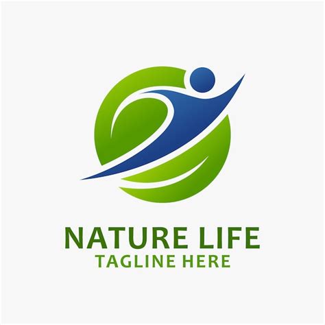 Premium Vector | People and leaves for natural life logo design