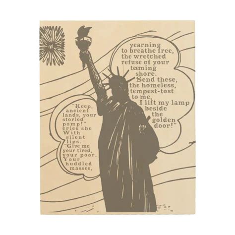 New Colossus Poem Wood Poster | Zazzle