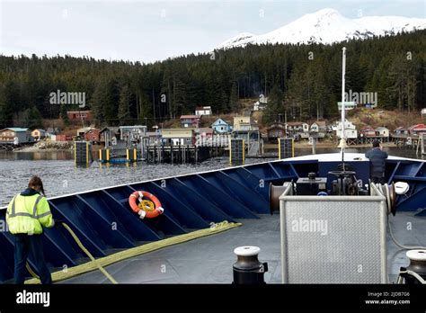 Alaska Marine Highway Ferry Leconte Arrives In Tenakee Springs