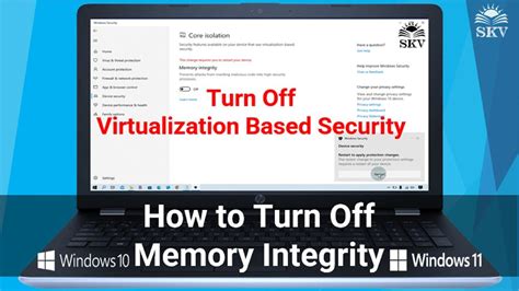 How To Disable Core Isolation Memory Integrity On Windows 10 Turn Off Vi