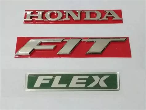 Kit Emblemas Letreiros Fit Honda Flex Resinado P S Mercadolivre