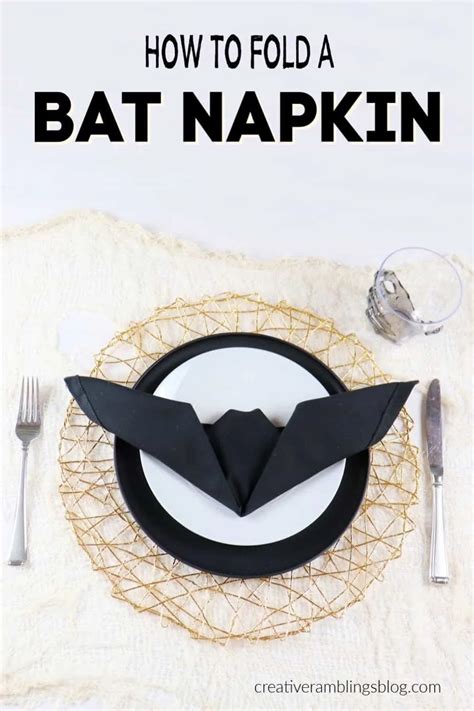 How To Fold A Bat Napkin For Halloween Halloween Party Dinner