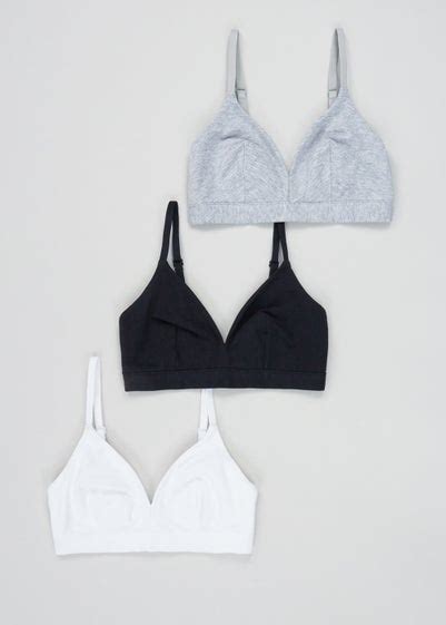 3 Pack Non Wired Bralettes Reviews Matalan