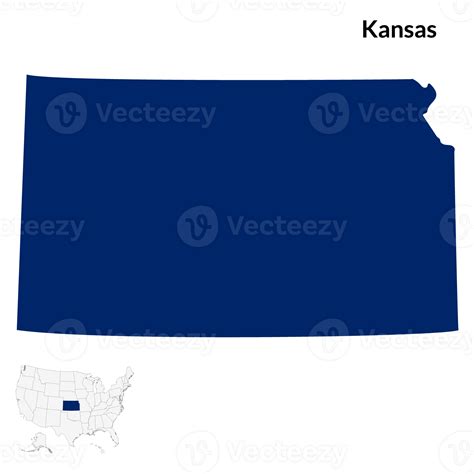 Map of Kansas. Kansas map. USA map 32698650 PNG
