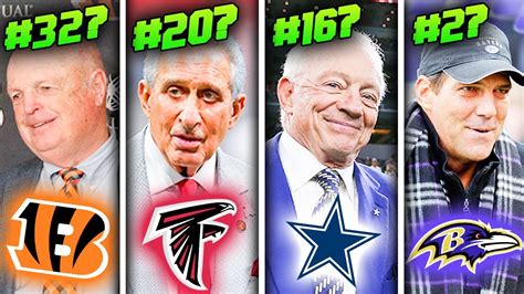 All Nfl Owners Ranked From Worst To First For Youtube