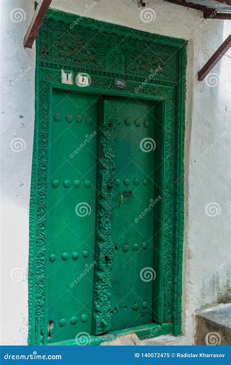 Authentic Wooden Door Close Up Elements Of National Architecture In