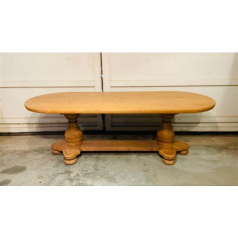 Antique English Oak Oblong Dining Table | Chairish