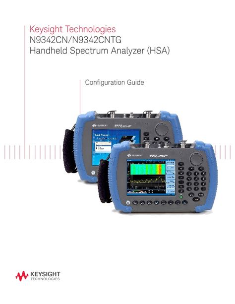 N9342CN N9342CNTG Handheld Spectrum Analyzer HSA PDF Asset Page