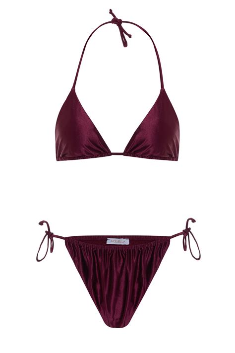 Aquella Bordo Parlak Üçgen Bikini Takım Fiyatı Yorumları
