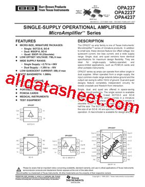 Opa Datasheet Pdf Burr Brown Ti