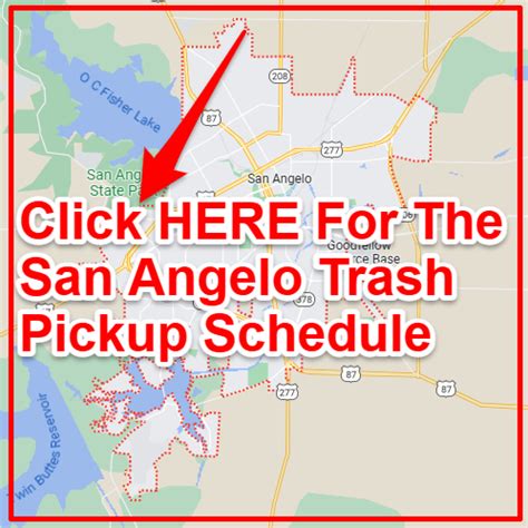 San Angelo Trash Schedule 2024 Bulk Pickup Holidays Map