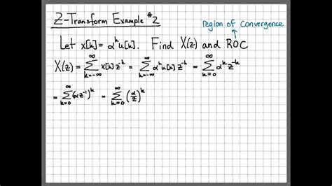 Z Transform Example 2 Z Transform Part 1 Youtube