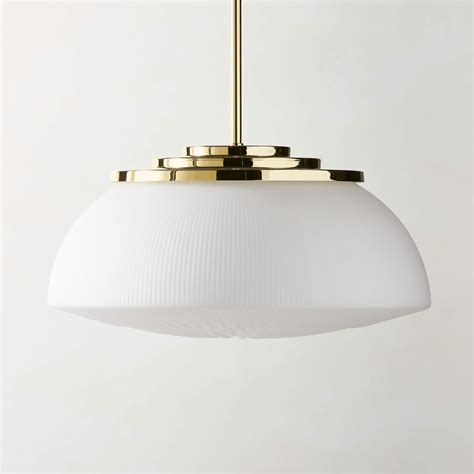 Dufrene Polished Brass Modern Pendant Light Reviews Cb2 Canada