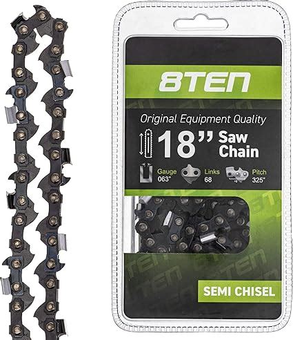 Amazon Ten Chainsaw Chain Inch Bar Gauge Pitch