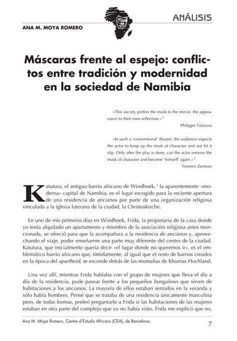 PDF Máscaras frente al espejo conflic tos entre tradición y