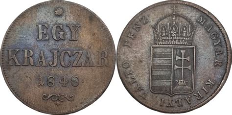 Ungarn 1 Kreuzer 1848 Revolutionsausgaben 1848 1849 VF EF MA Shops