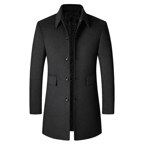 Dtydtpe Winter Jackets For Men Mens Autumn And Winter Casual Fashion Coat Mid Length Smooth