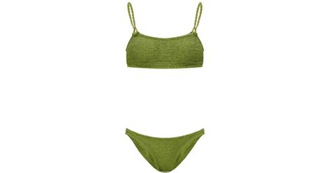 Hunza G Phoebe Bikini Set In Green Lyst