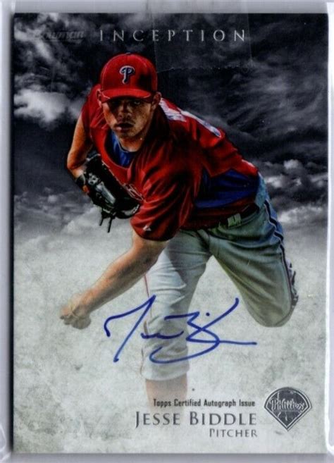 Bowman Inception Baseball Jesse Biddle Rookie Auto Phillies Ebay